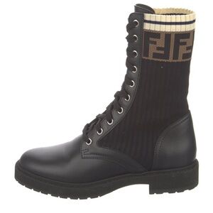 Fendi Black Combat Rockoko Boots